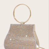 Borsa da sera da sposa con strass e diamanti