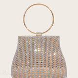 Borsa da sera da sposa con strass e diamanti