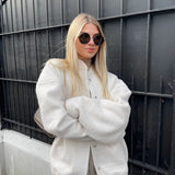 Elegante giacca da aviatore primaverile da donna