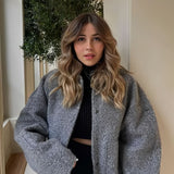 Elegante giacca da aviatore primaverile da donna