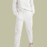 Completo trapuntato da donna in due pezzi – Vestibilità comoda – Con cappuccio – Coulisse in vita