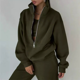 Completo tuta da donna – Vestibilità comoda – Collo con cerniera – Vita elasticizzata