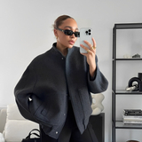 Elegante giacca da aviatore primaverile da donna