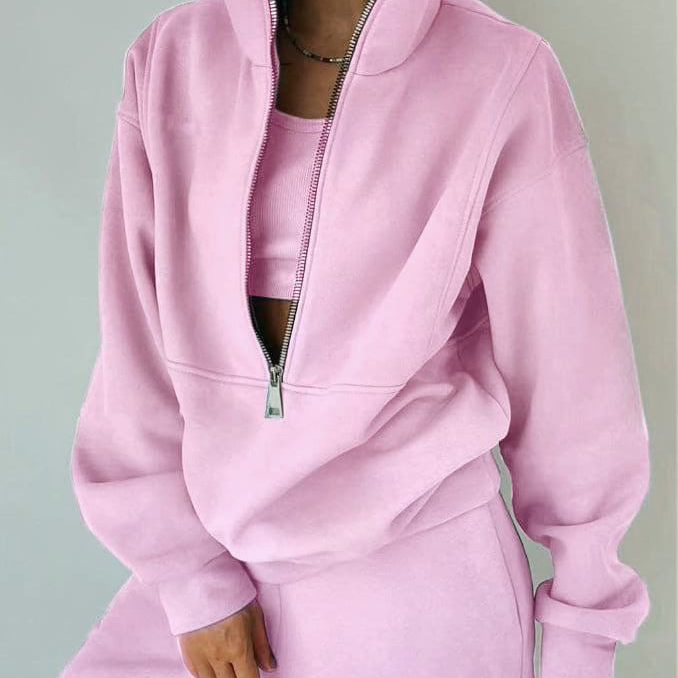 Completo tuta da donna – Vestibilità comoda – Collo con cerniera – Vita elasticizzata