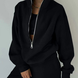 Completo tuta da donna – Vestibilità comoda – Collo con cerniera – Vita elasticizzata