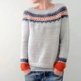 Maglione da donna - Maglia grossa - Vestibilità comoda - Collo largo - Maniche lunghe