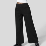 Pantaloni larghi da donna – Vita alta – Taglio fluido – Stile denim strutturato