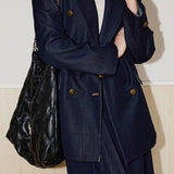 Blazer doppiopetto in twill