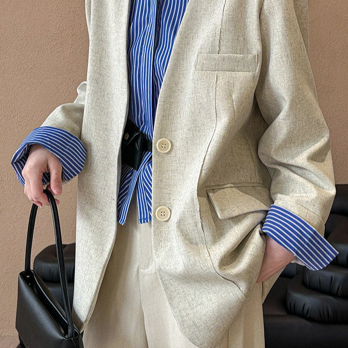 Blazer casual con scollo a V