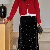 Cardigan vintage lavorato all'uncinetto