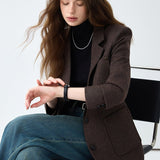 Blazer in lana marrone Maillard