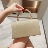 Borsa a tracolla con catena e fiocco di diamanti europeo-americano