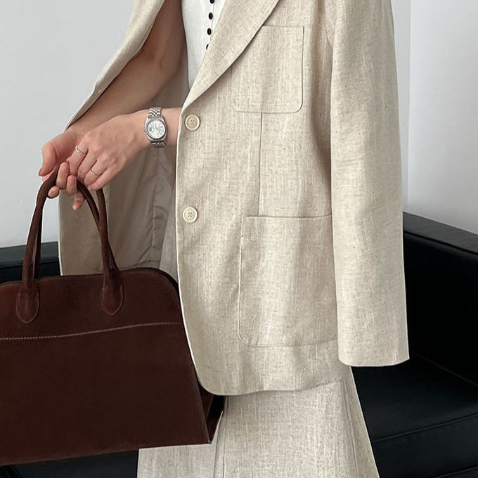 Blazer in lino dalla vestibilità rilassata