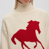 Felpa con stampa animalier colorblock a forma di tartaruga