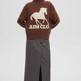 Felpa con stampa animalier colorblock a forma di tartaruga