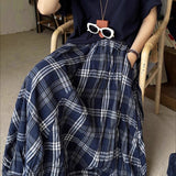 Gonna svasata scozzese a vita alta vintage