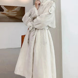 Cappotto invernale spesso in pelliccia sintetica di visone