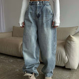 Jeans vintage a vita bassa lavati