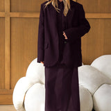 Completo due pezzi con camicia in tencel con colletto vintage