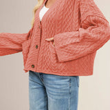 Cardigan oversize in maglia a trecce