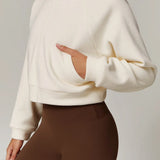 Giacca da yoga con cerniera e colletto rialzato in pile