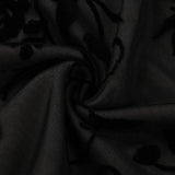 Abito lungo aderente senza maniche in rete floccata