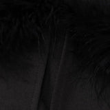 Abito a canotta con strati di pelliccia e strass