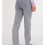 Pantaloni da donna - Vita alta - Gamba larga - Motivo a rombi con rivetti - Stile elegante