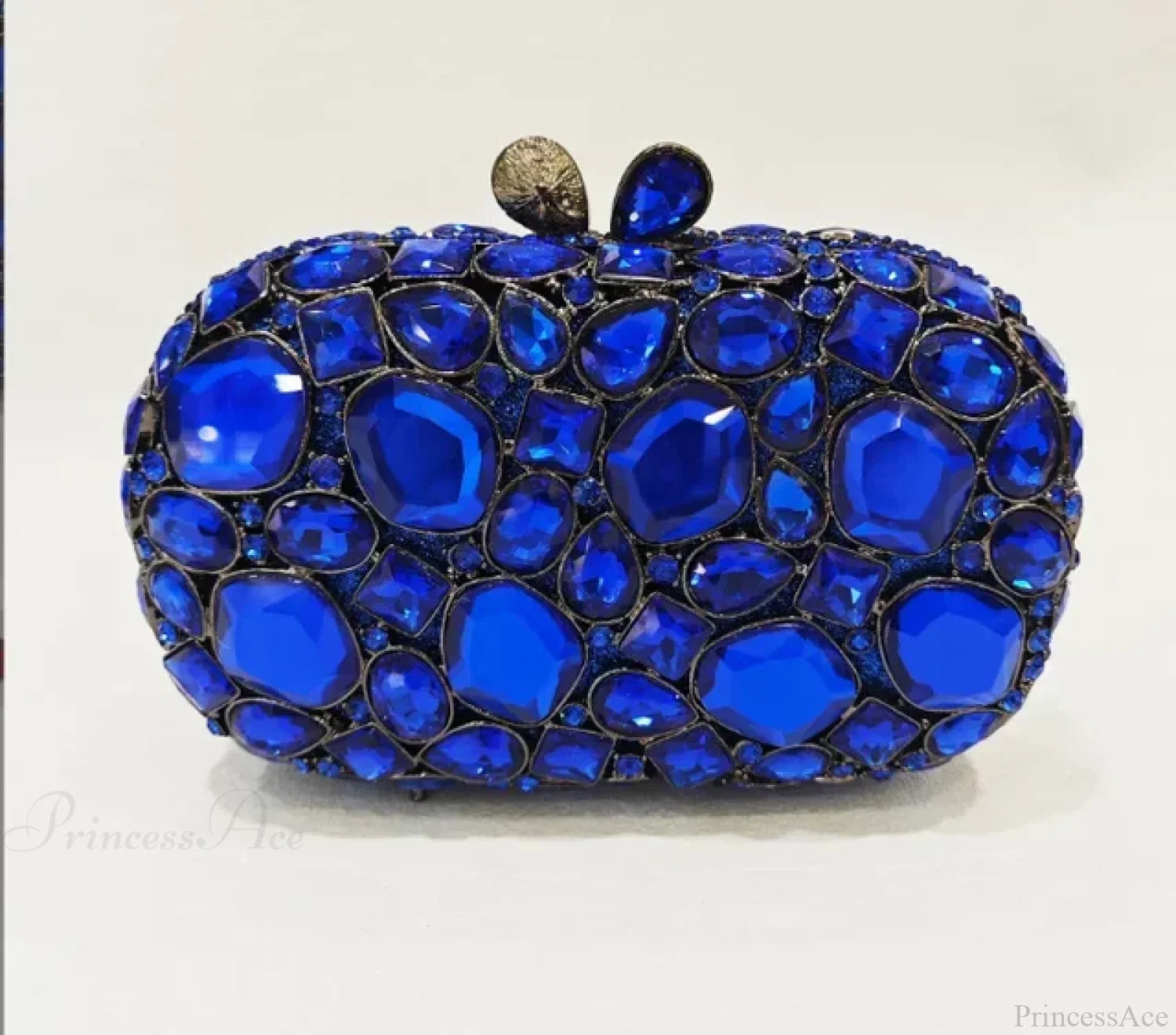 Pochette da sera con cristalli oro/argento