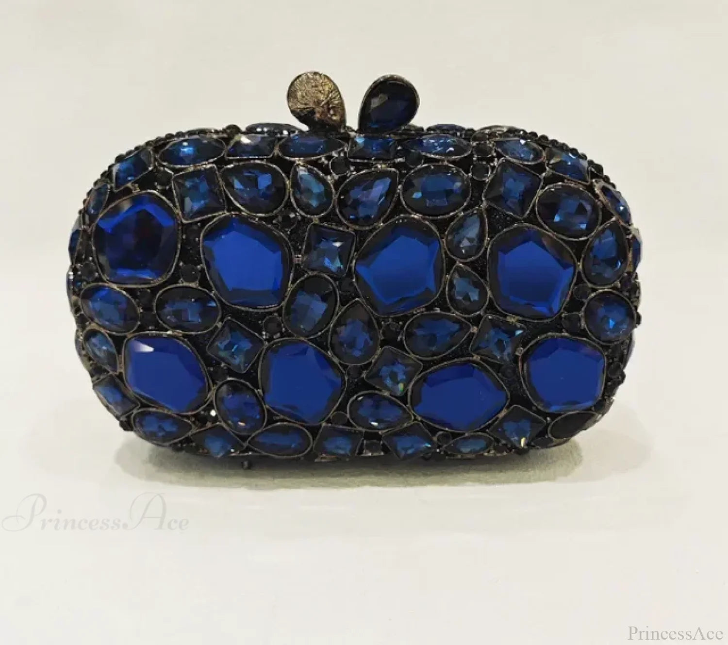 Pochette da sera con cristalli oro/argento