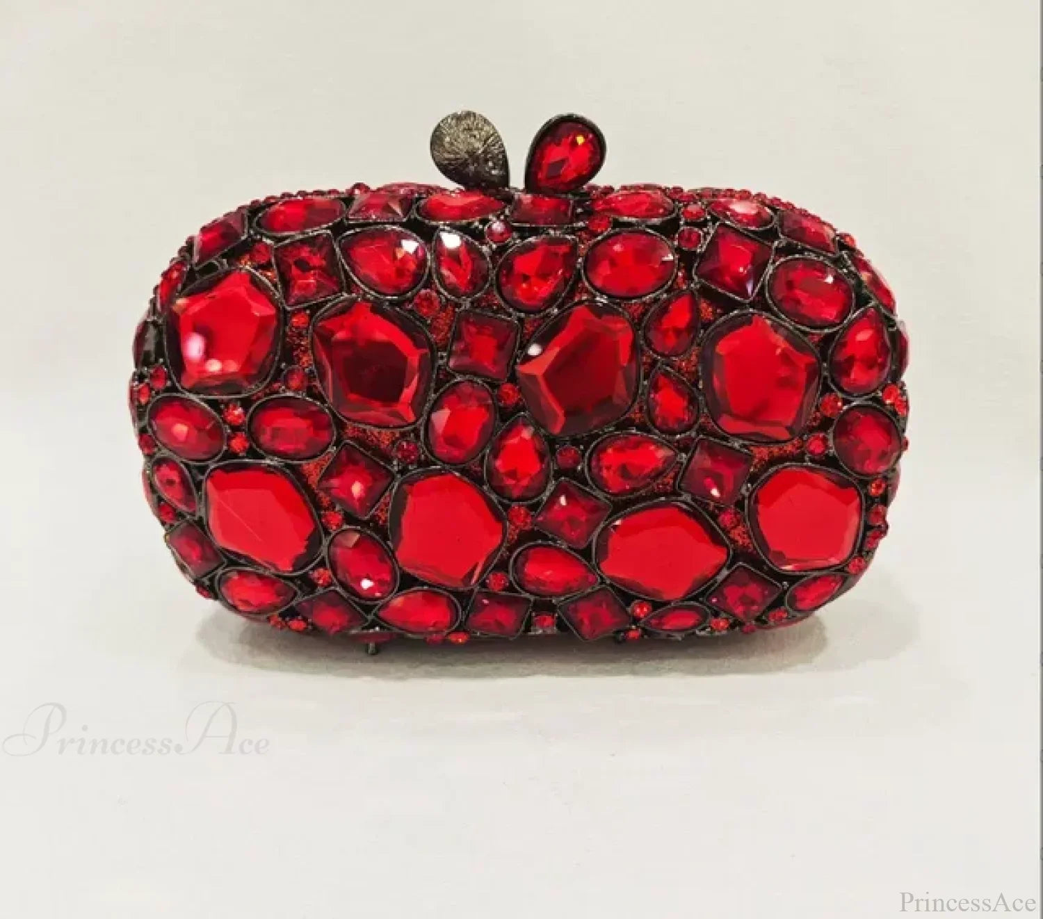 Pochette da sera con cristalli oro/argento