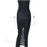 Abito aderente con canotta nera sfumata