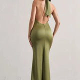 Abito da cerimonia con scollo all'americana e tubino