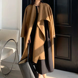 Cappotto in lana cashmere fatto a mano con cintura