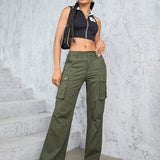 Pantaloni dritti a vita alta