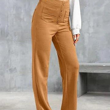 Pantaloni eleganti a vita alta - Comfort elastico e stile moderno