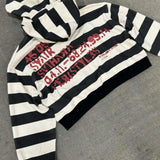 Felpa con cappuccio e stampa grafica a doppio strato Hip-Hop