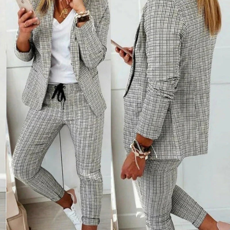 Blazer da donna – Taglio aderente – Tessuto leggero e liscio – Stile professionale chic