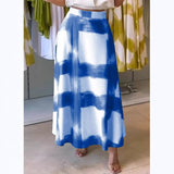 Gonna a trapezio da donna – Motivo a quadri – Tessuto fluido – Comoda lunghezza midi