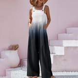 Tuta da donna – Taglio ampio e fluido – Motivo patchwork – Spalline – Chiusura frontale con bottoni