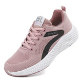 Sneakers da donna - Tessuto a rete traspirante - Taglio basso - Lacci