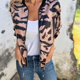 Giubbotto bomber da donna - Tessuto intrecciato - Taglio dritto - Polsini a coste - Lunghezza ai fianchi