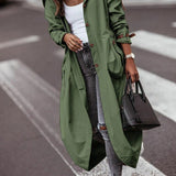 Trench da donna – Vestibilità oversize – Lunghezza alla caviglia – Cappuccio stile utility