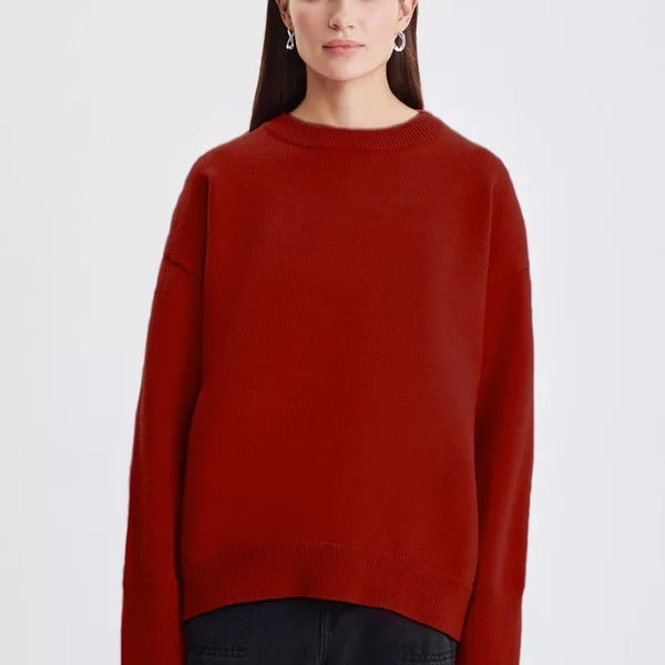 Maglione da donna – Maglia morbida – Vestibilità rilassata – Collo alto – Maniche lunghe