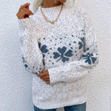 Maglione da donna – Lana morbida – Vestibilità rilassata – Collo alto – Maniche lunghe a coste