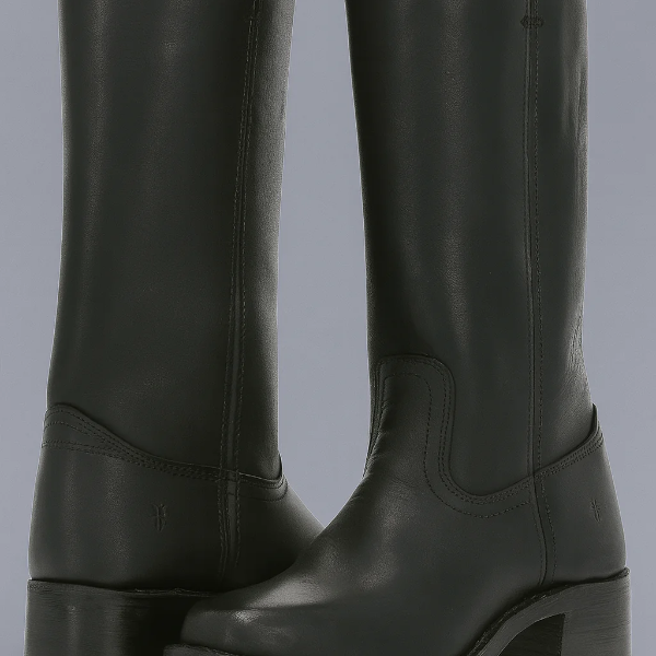 Stivali da equitazione da donna – Pelle liscia – Tacco a blocco – Taglio strutturato in vitello