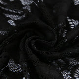 Abito lungo a sirena con maniche lunghe in pizzo trasparente jacquard