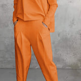 Completo da salotto da donna – Vestibilità rilassata – Maglia morbida – Pantaloni a gamba dritta