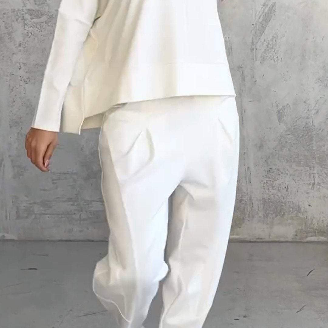 Completo da salotto da donna – Vestibilità rilassata – Maglia morbida – Pantaloni a gamba dritta