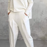 Completo da salotto da donna – Vestibilità rilassata – Maglia morbida – Pantaloni a gamba dritta